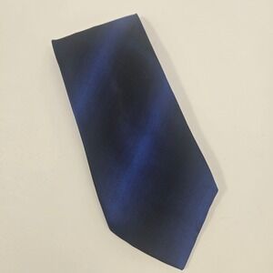 Gianni Versace Silk Tie Navy Blue Black Ombre Vintage Made in Italy Designer